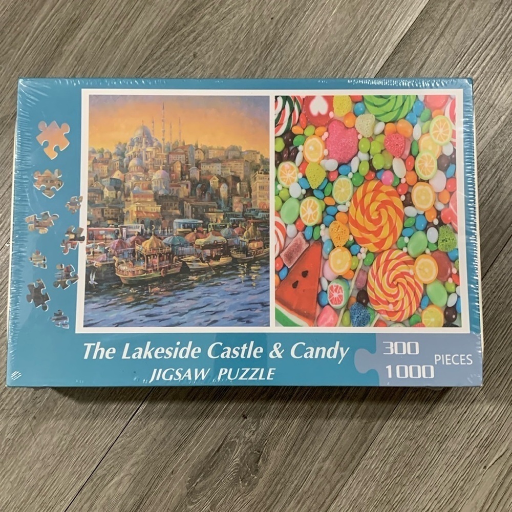 Puzzles for the Family “The Lakeside Castle & Candy” 300 &‎ 1000 pieces NIB